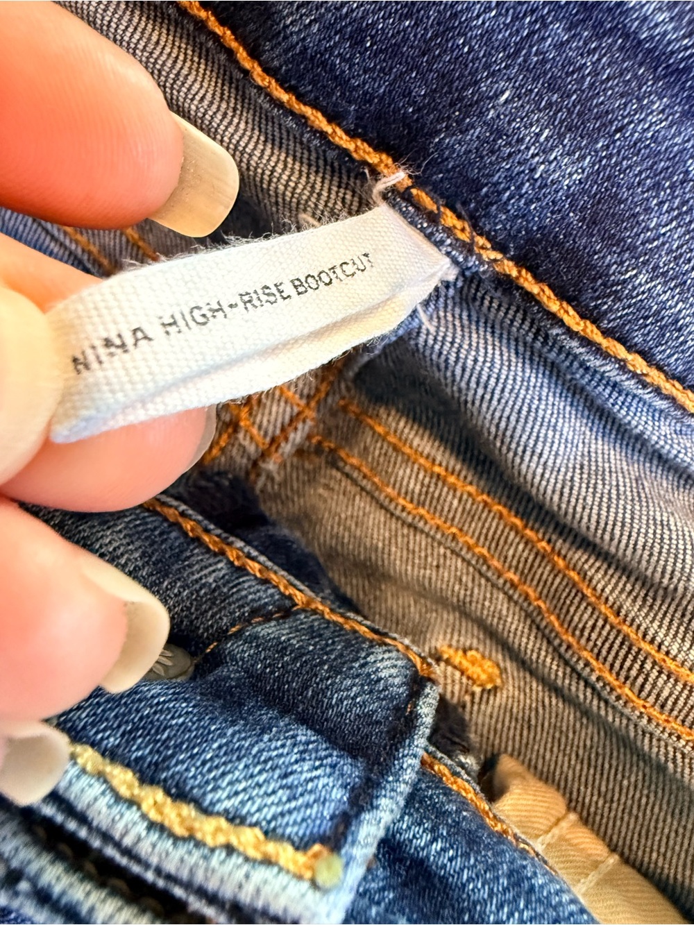 rag & bone Nina High Rise Bootcut Blue Jeans - Picture 11 of 12
